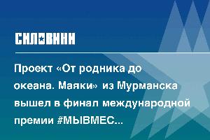 Проект «От родника до океана. Маяки» из Мурманска вышел в финал международной премии #МЫВМЕСТЕ-2024