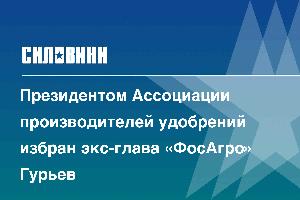 Президентом Ассоциации производителей удобрений избран экс-глава «ФосАгро» Гурьев