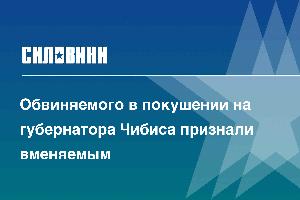 Обвиняемого в покушении на губернатора Чибиса признали вменяемым