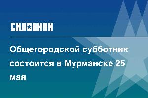 Общегородской субботник состоится в Мурманске 25 мая