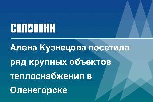 Алена Кузнецова посетила ряд крупных объектов теплоснабжения в Оленегорске