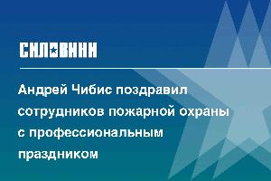 Андрей Чибис поздравил сотрудников пожарной охраны с профессиональным праздником