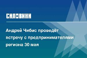 Андрей Чибис проведёт встречу с предпринимателями региона 30 мая