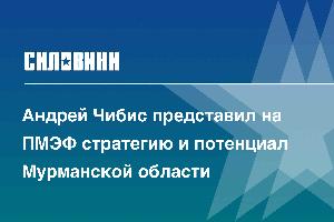 Андрей Чибис представил на ПМЭФ стратегию и потенциал Мурманской области