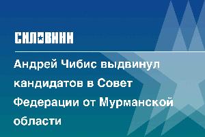 Андрей Чибис выдвинул кандидатов в Совет Федерации от Мурманской области