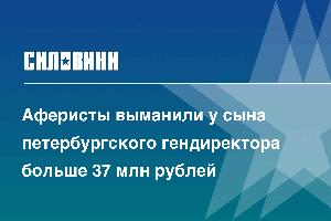 Аферисты выманили у сына петербургского гендиректора больше 37 млн рублей