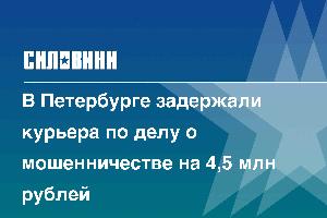 В Петербурге задержали курьера по делу о мошенничестве на 4,5 млн рублей