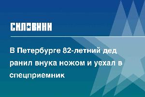 В Петербурге 82-летний дед ранил внука ножом и уехал в спецприемник