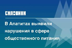 В Апатитах выявили нарушения в сфере общественного питания