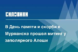 В День памяти и скорби в Мурманске прошел митинг у заполярного Алеши