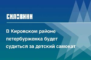 В Кировском районе петербурженка будет судиться за детский самокат