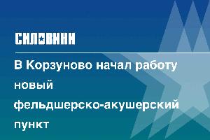 В Корзуново начал работу новый фельдшерско-акушерский пункт