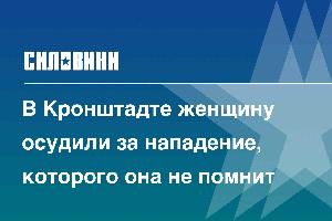 В Кронштадте женщину осудили за нападение, которого она не помнит