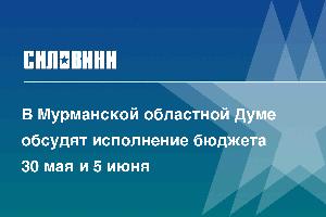 В Мурманской областной Думе обсудят исполнение бюджета 30 мая и 5 июня