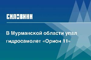 В Мурманской области упал гидросамолет «Орион 11»