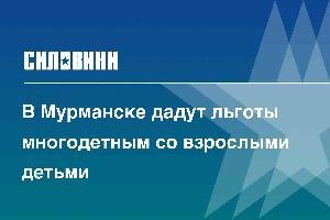 В Мурманске дадут льготы многодетным со взрослыми детьми