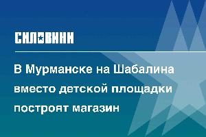 В Мурманске на Шабалина вместо детской площадки построят магазин