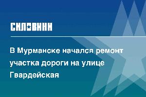 В Мурманске начался ремонт участка дороги на улице Гвардейская