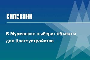 В Мурманске выберут объекты для благоустройства