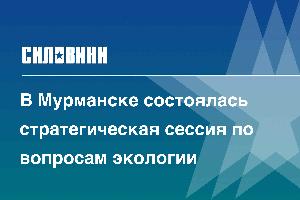 В Мурманске состоялась стратегическая сессия по вопросам экологии