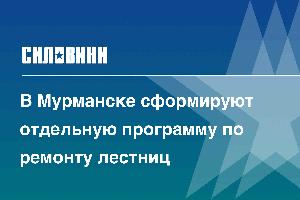 В Мурманске сформируют отдельную программу по ремонту лестниц