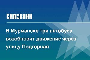 В Мурманске три автобуса возобновят движение через улицу Подгорная