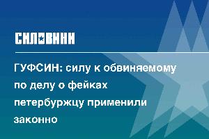 ГУФСИН: силу к обвиняемому по делу о фейках петербуржцу применили законно