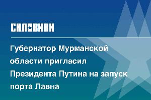 Губернатор Мурманской области пригласил Президента Путина на запуск порта Лавна