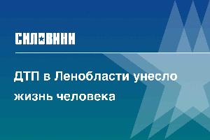 ДТП в Ленобласти унесло жизнь человека