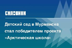 Детский сад в Мурманске стал победителем проекта «Арктическая школа»