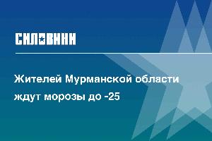 Жителей Мурманской области ждут морозы до -25