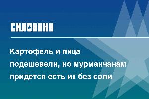 Картофель и яйца подешевели, но мурманчанам придется есть их без соли