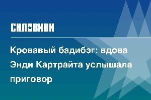Кровавый бадибэг: вдова Энди Картрайта услышала приговор