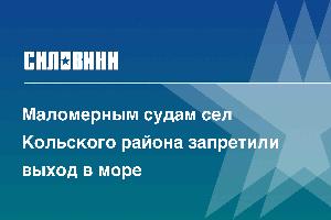 Маломерным судам сел Кольского района запретили выход в море