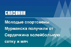 Молодые спортсмены Мурманска получили от Сердечкина волейбольную сетку и мяч