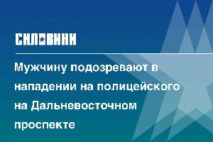 Мужчину подозревают в нападении на полицейского на Дальневосточном проспекте 