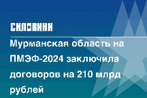 Мурманская область на ПМЭФ-2024 заключила договоров на 210 млрд рублей