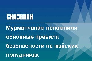 Мурманчанам напомнили основные правила безопасности на майских праздниках