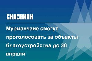 Мурманчане смогут проголосовать за объекты благоустройства до 30 апреля