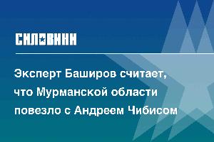 Эксперт Баширов считает, что Мурманской области повезло с Андреем Чибисом