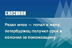 Резал мясо — попал в жену: петербуржец получил срок в колонии за поножовщину