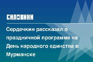 Сердечкин рассказал о праздничной программе на День народного единства в Мурманске