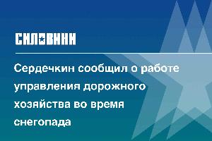 Сердечкин сообщил о работе управления дорожного хозяйства во время снегопада