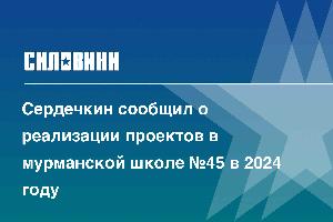 Сердечкин сообщил о реализации проектов в мурманской школе №45 в 2024 году