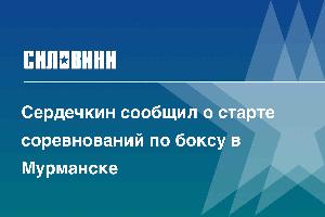 Сердечкин сообщил о старте соревнований по боксу в Мурманске