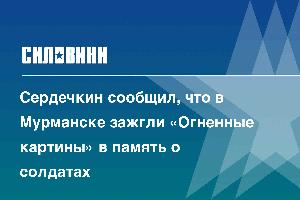 Сердечкин сообщил, что в Мурманске зажгли «Огненные картины» в память о солдатах