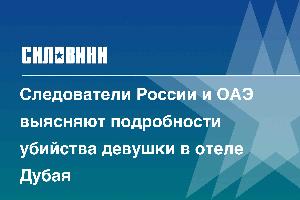 Следователи России и ОАЭ выясняют подробности убийства девушки в отеле Дубая