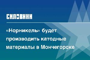 «Норникель» будет производить катодные материалы в Мончегорске